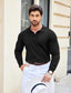 Mens Black Long Sleeve Polo Jumper - Urban Londonn Ltd