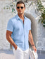 Mens Linen Shirt In Sky Blue - Urban Londonn Ltd