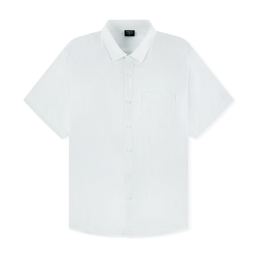 Mens Linen Shirt In White