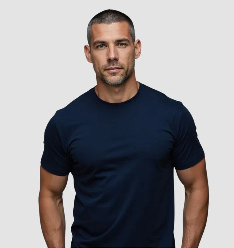 Pack Of 2 Men's Muscle Fit Navy T-Shirt Secondary image