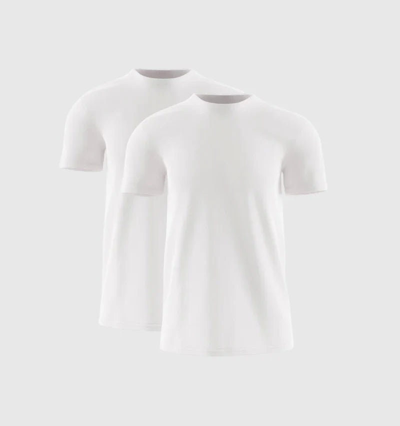 Pack Of 2 Men's Muscle Fit White T-Shirt