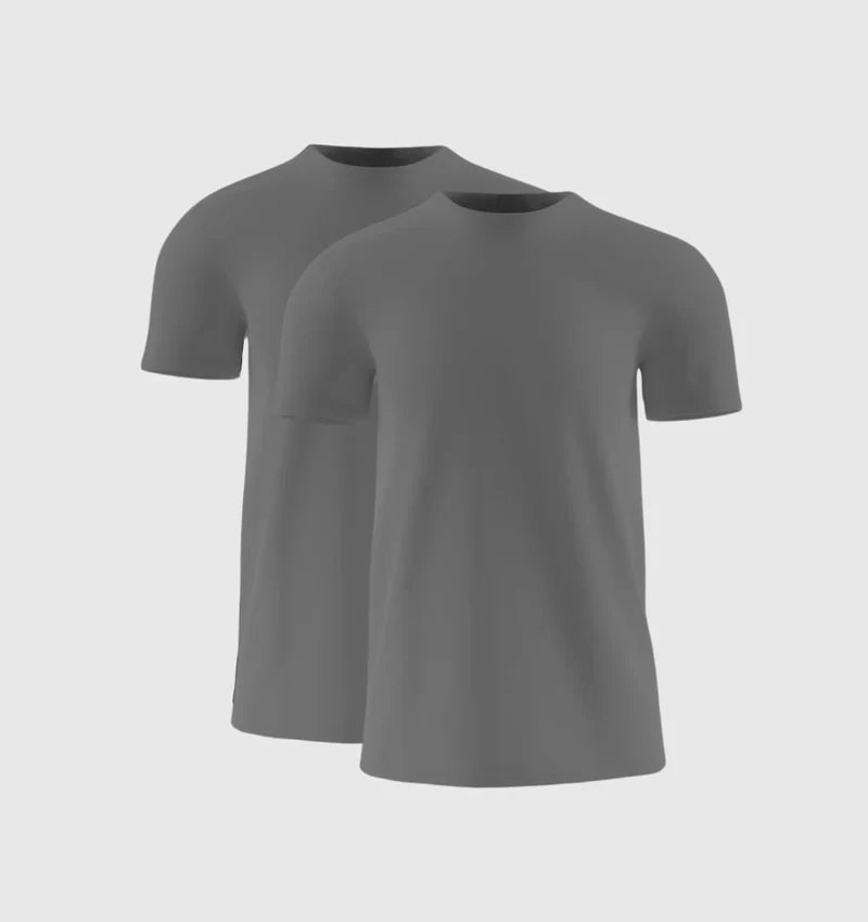 Pack Of 2 Men's Muscle Fit Grey T-Shirt Main image