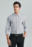 Mens Cotton Smart Casual Shirt In Grey