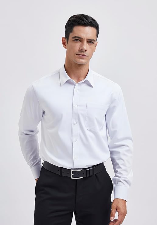 Mens Cotton Smart Casual Shirt In White