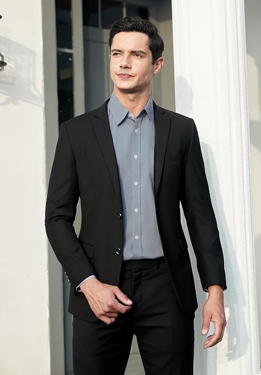 Mens Cotton Smart Casual Shirt In Grey