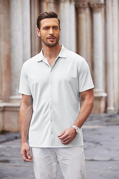 Mens Linen Shirt In White Secondary image