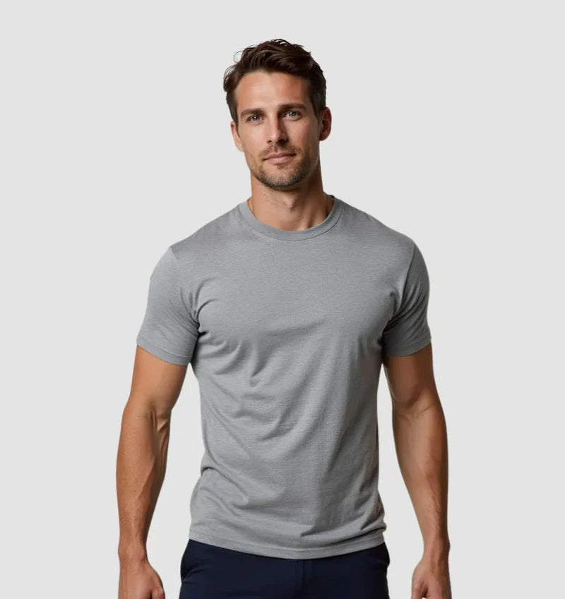 Mens Muscle Fit Grey T-Shirt