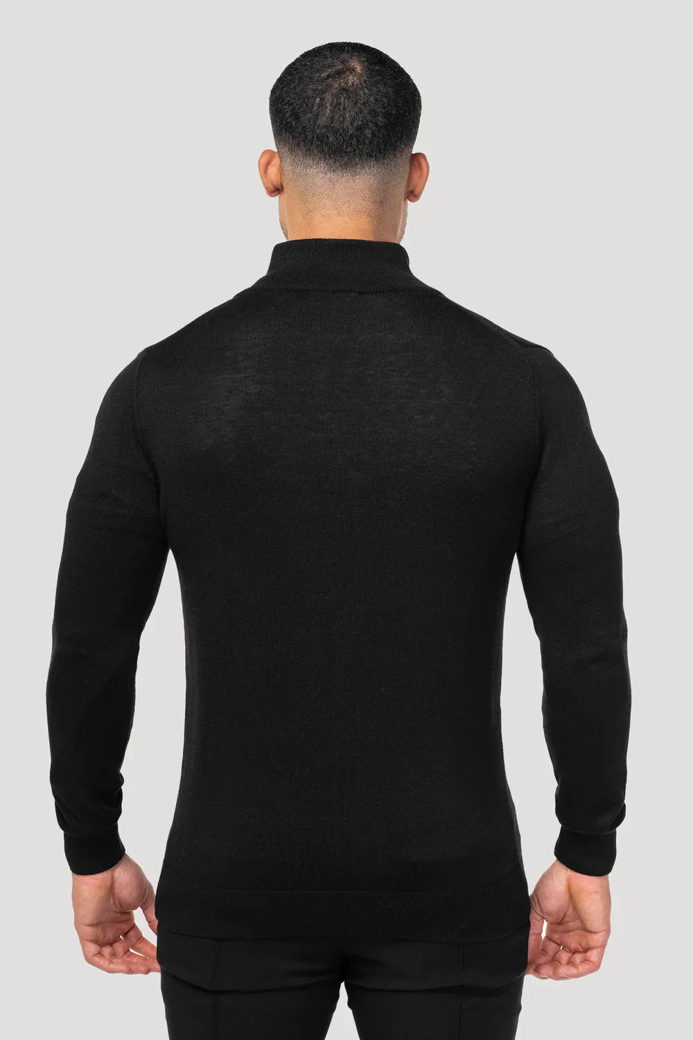 Men's Black Full Zip Jumper