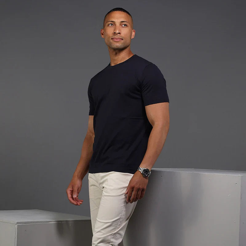 Muscle Fit Rich Cotton Black T-Shirt