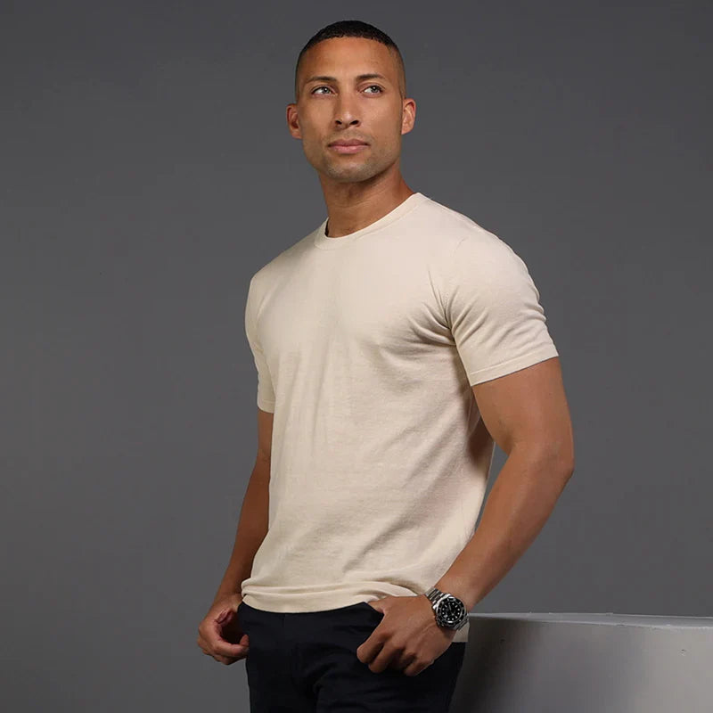 Muscle Fit Rich Cotton Stone T-Shirt