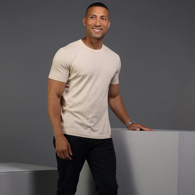 Muscle Fit Rich Cotton Stone T-Shirt Secondary image