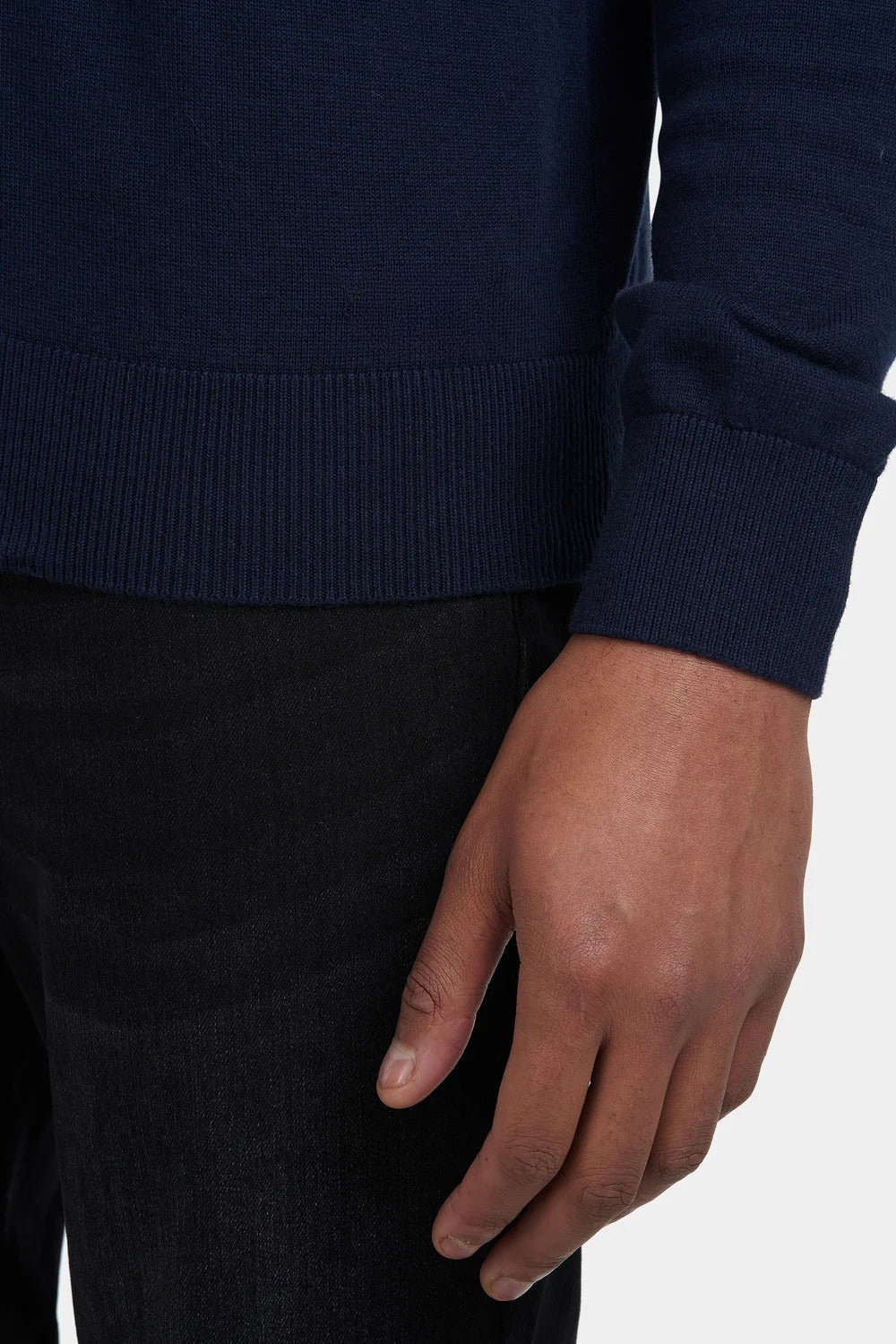 Men's Navy Crew Neck Knit Sweater