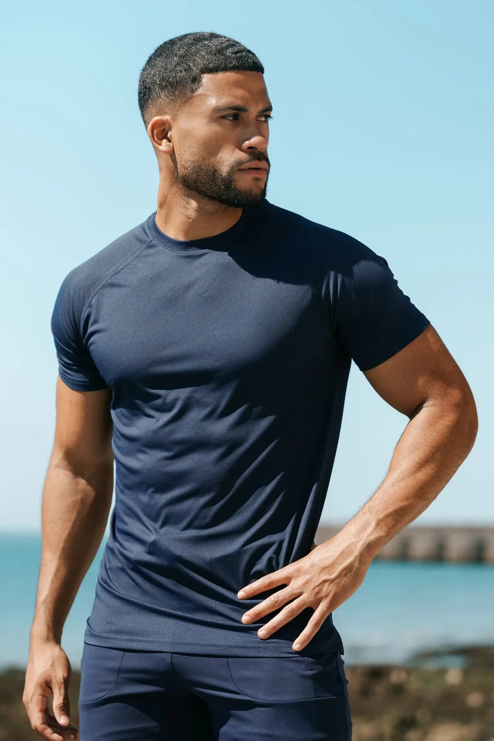 Muscle Fit Training Navy T-Shirt Main image