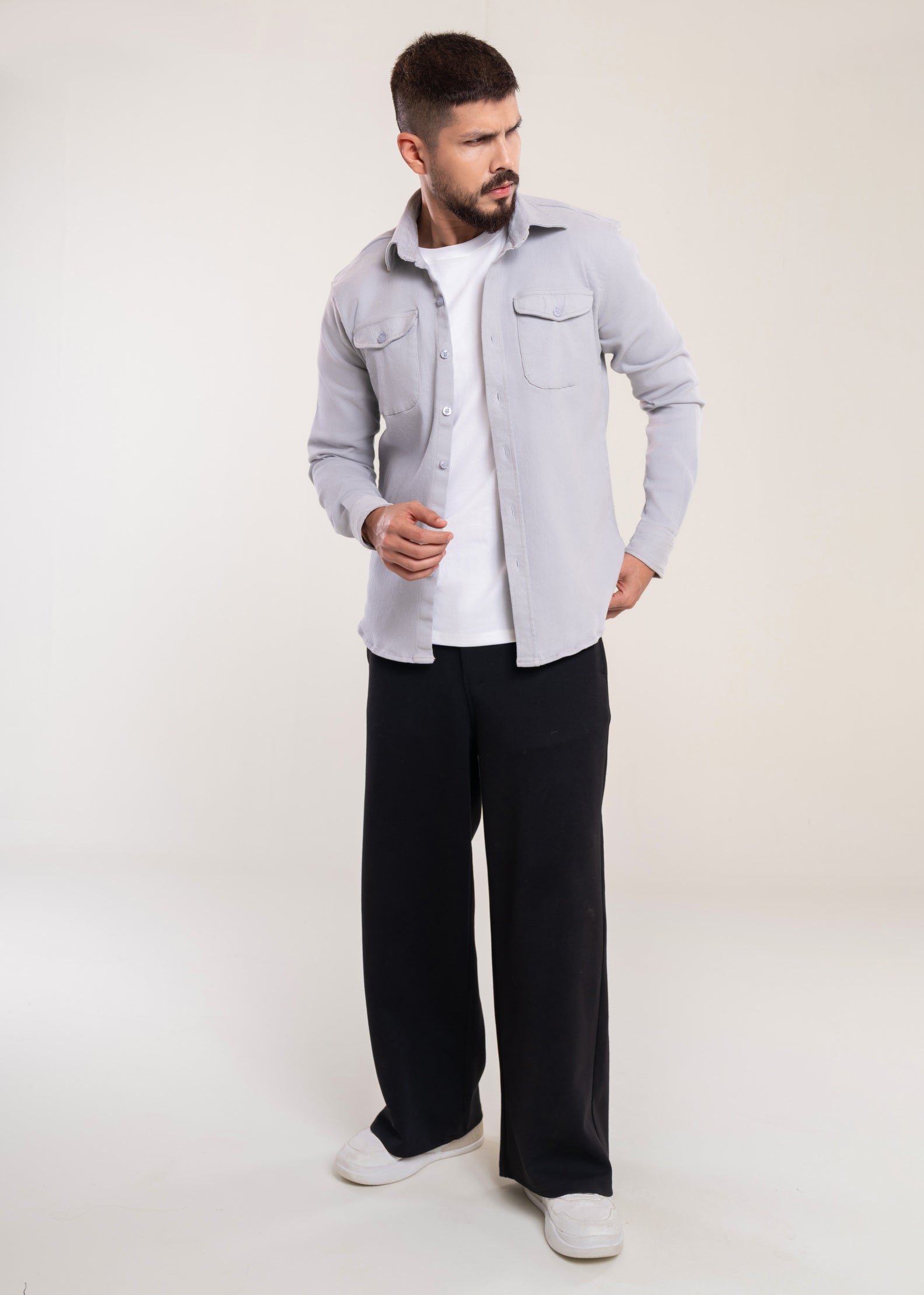 Men’s Grey Premium Overshirt Secondary image
