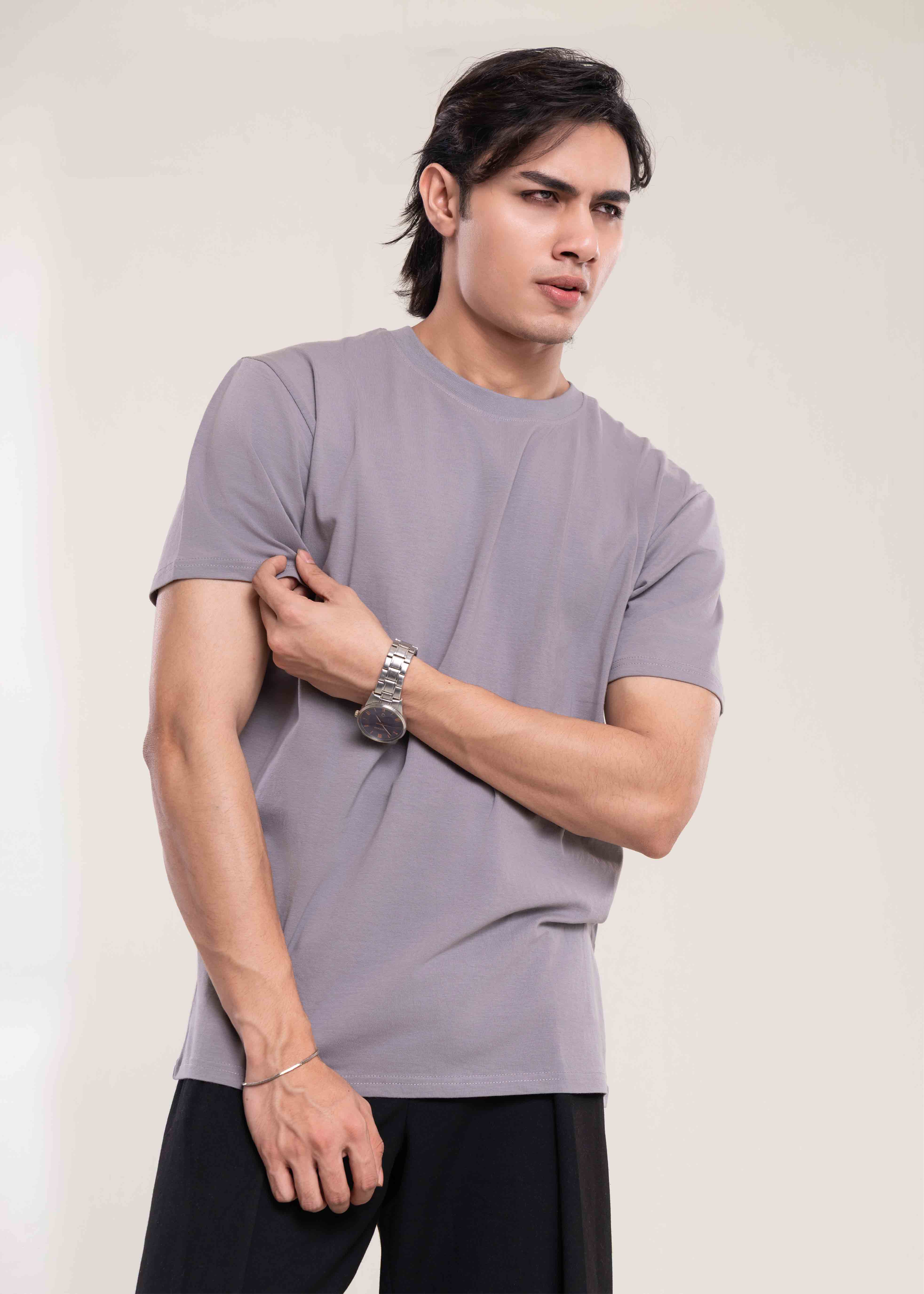 Mens T Shirts Grey Lucca Menswear T Shirts Collection UK Main image