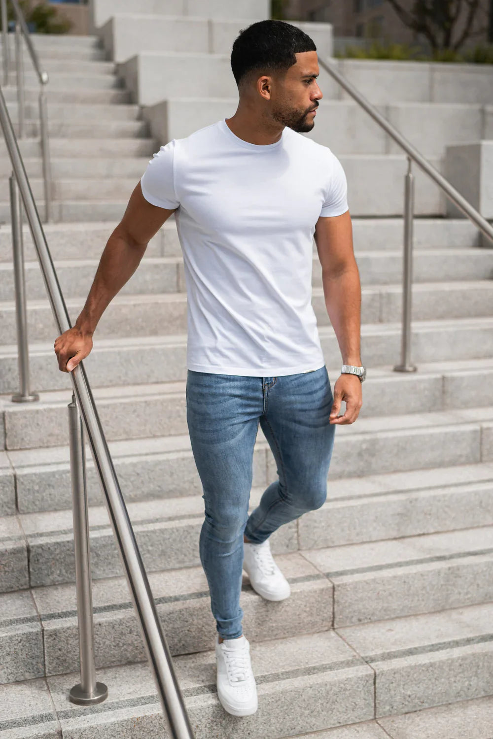 Men's Muscle Fit White T-Shirt