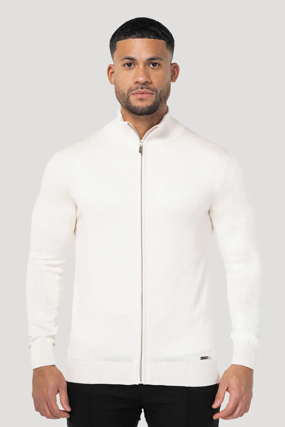 Men's Cream Full Zip Jumper