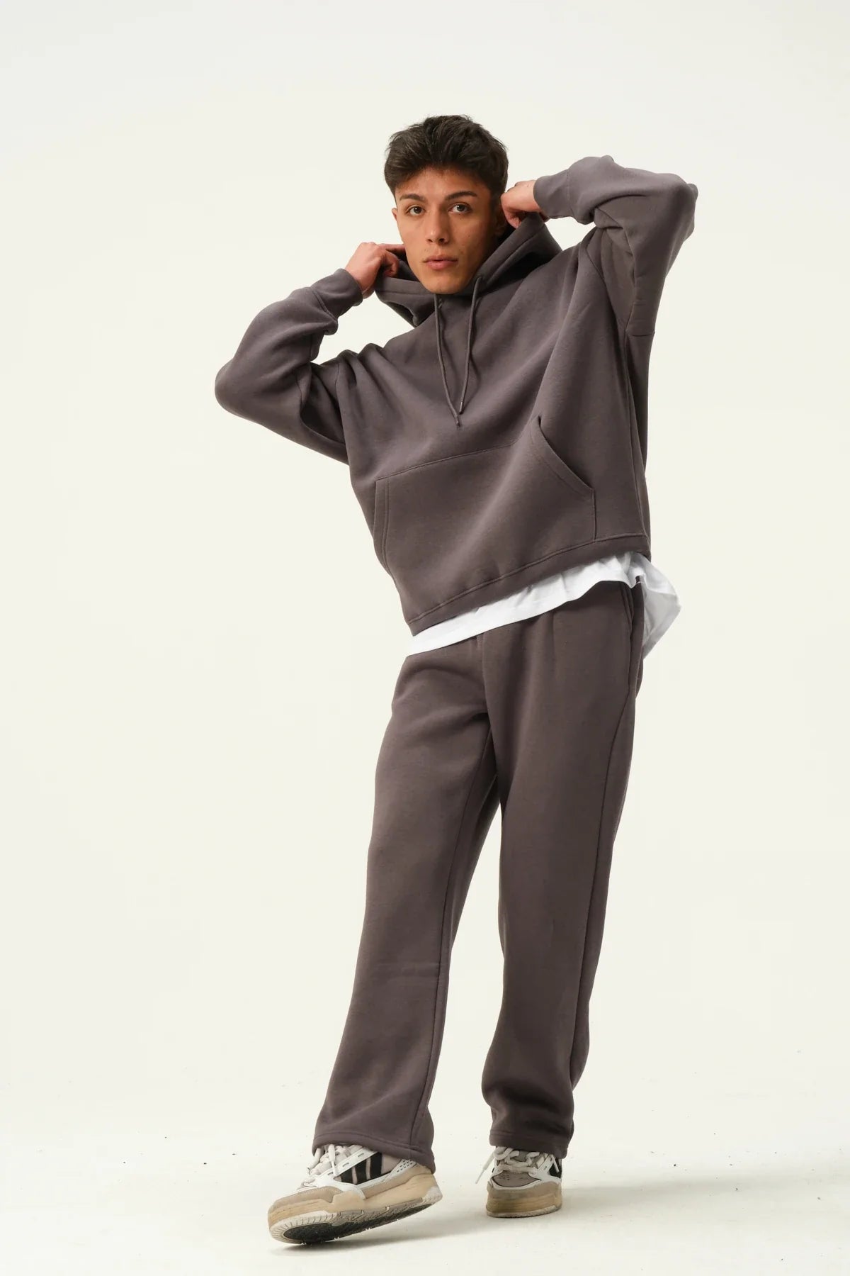 Men's Oversized Hoodie In Grey Secondary image