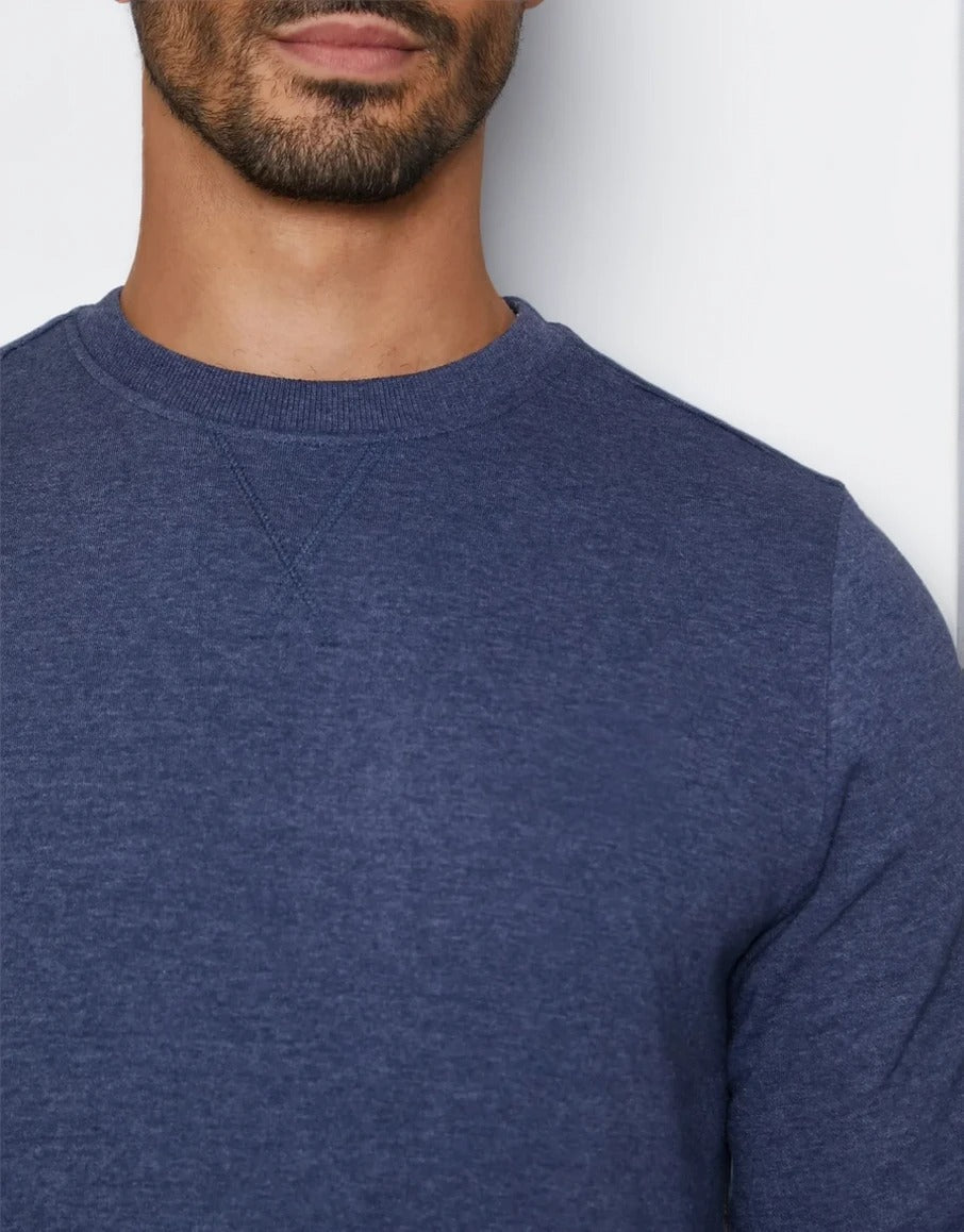 Men's Crew Neck Sweater In Blue - Urban Londonn Ltd