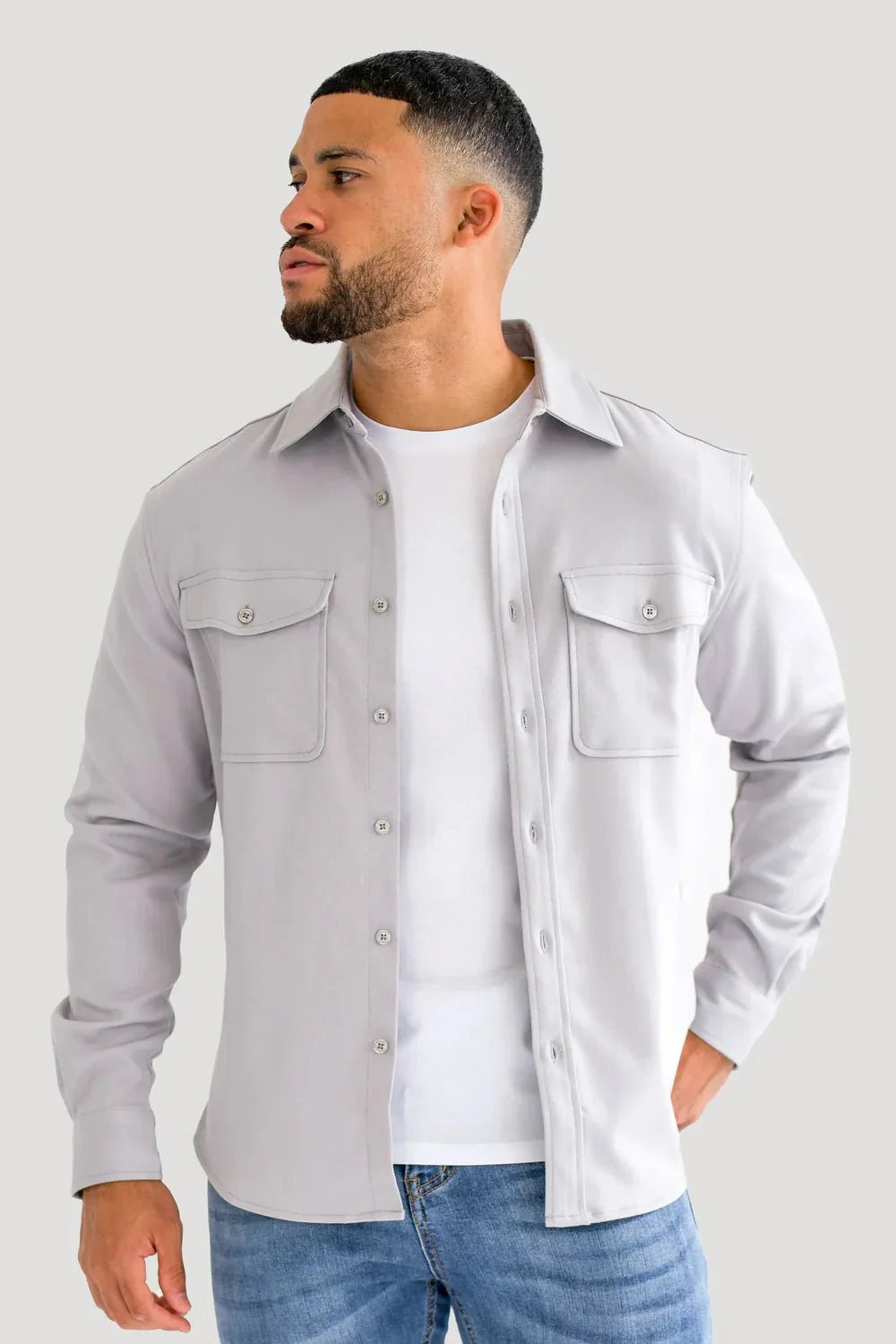 Men’s Grey Premium Overshirt