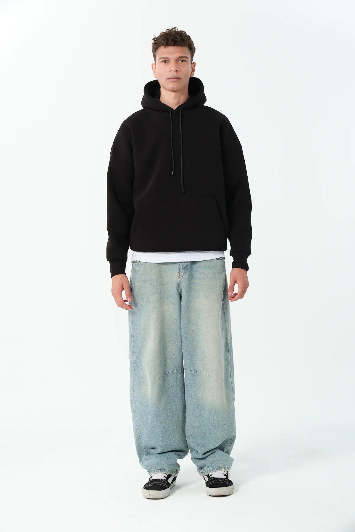 Men's Oversized Hoodie In Black - Urban Londonn Ltd