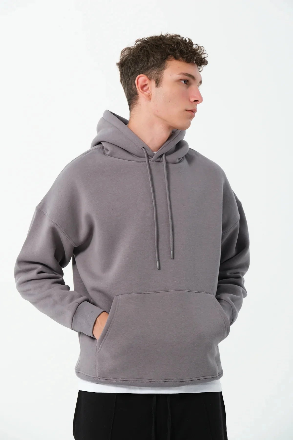 Men's Oversized Hoodie In Grey - Urban Londonn Ltd Main image