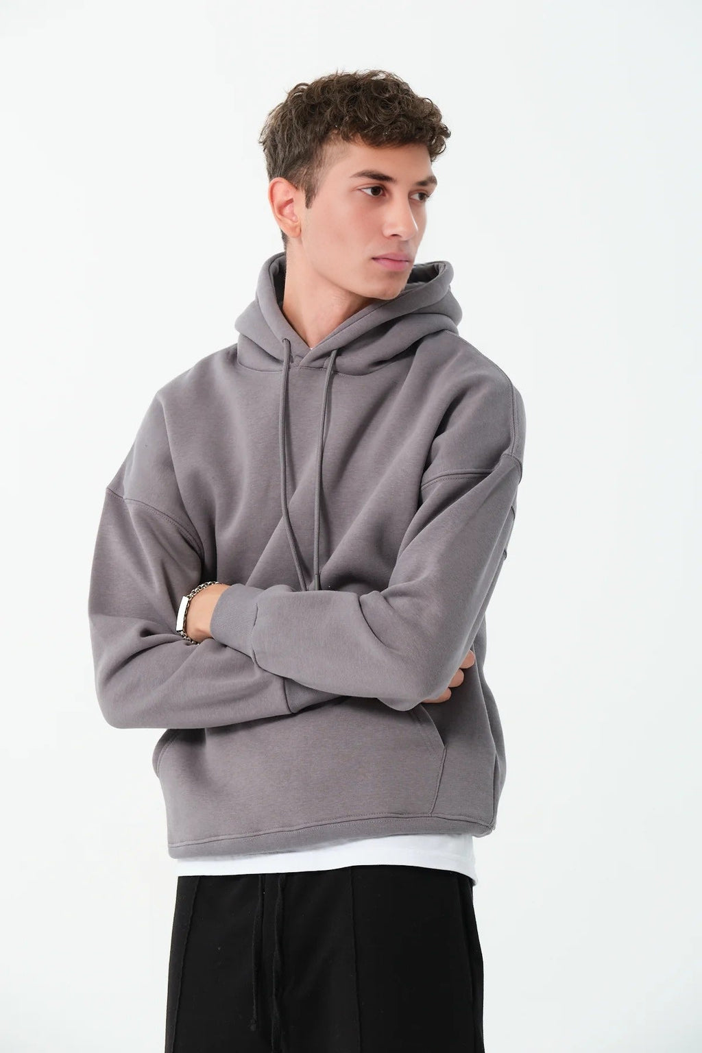 Men's Oversized Hoodie In Grey - Urban Londonn Ltd